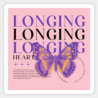 Beautiful Butterfly Longing Heart Sticker